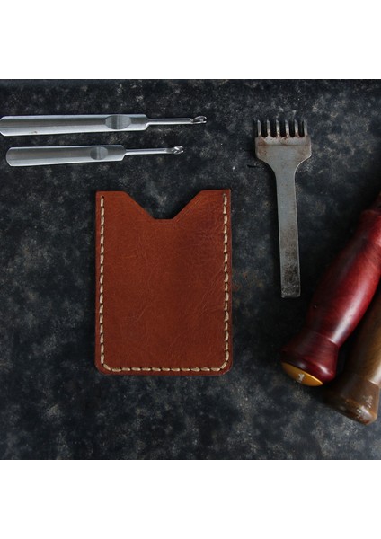 Mınımalıst - El Yapımı Deri Kartlık