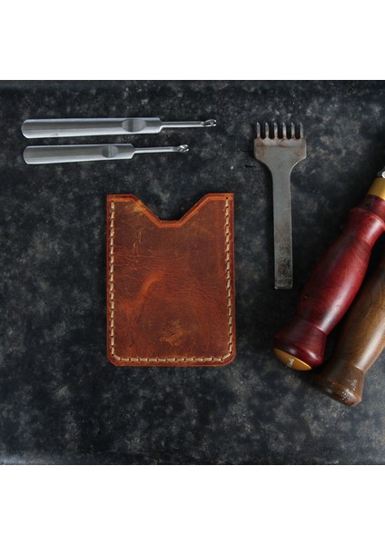 Mınımalıst - El Yapımı Deri Kartlık