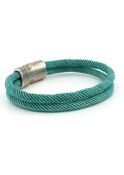 Turkuaz Yeşil Iki Sıralı Manyetik Klips Erkek Bileklik fiyatları
