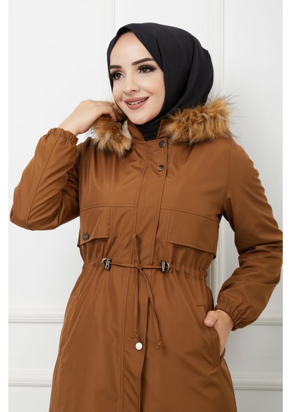 Taba Içi Kürkü ve Su Geçirmez Bayan Kışlık Mont&kaban