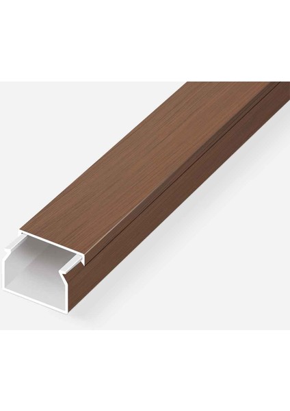 25X16 Kablo Kanalı (Koyu Ceviz) Sidem (5 Boy 10 Metre)