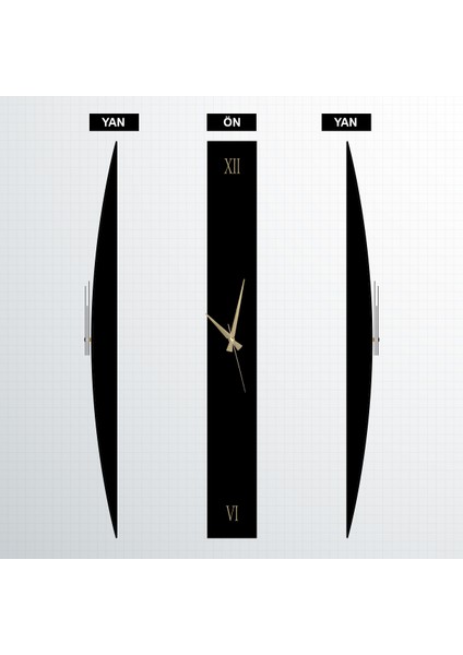 W'clock Premium Duvar Saati - Gold - 100 fırsatları