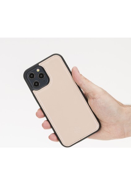 Apple iPhone 12 Pro Max Lucca Açık Ten Rengi Deri Telefon Kılıfı indirimleri