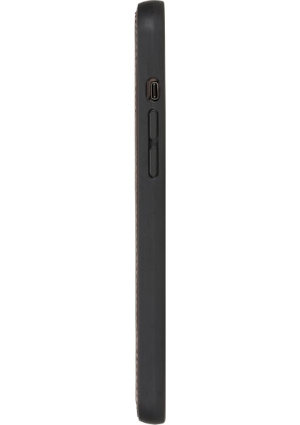 Apple iPhone 12 Pro Max Lucca Koyu Kahverengi Deri Telefon Kılıfı