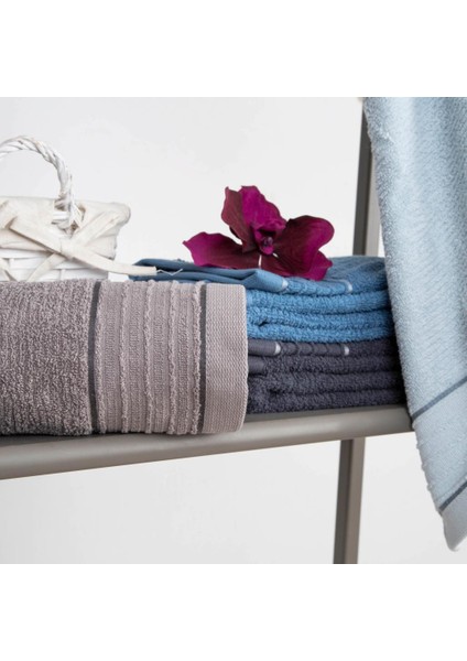 Roya %100 Pamuk Yüz Havlusu Petrol 50x90