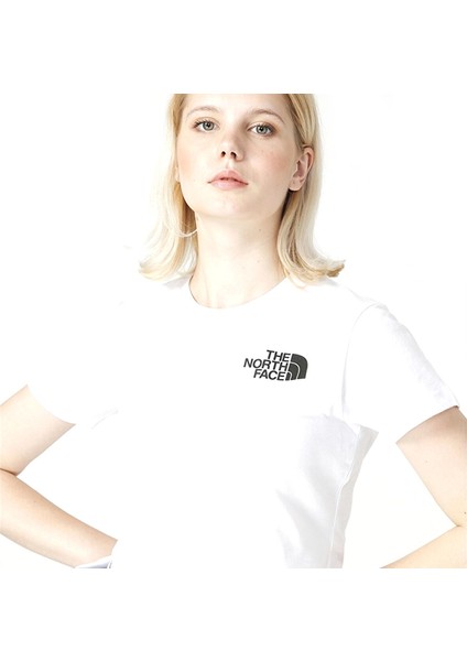 W S/s Hd Tee Kadın Beyaz Outdoor Tişört NF0A4M8QFN41 modelleri