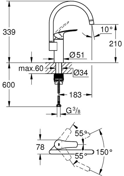 Tek Kumandalı Eviye Bataryası - 33202003