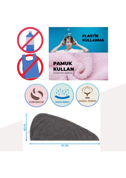 Saç Kurulama Bonesi Saç Havlusu Bone