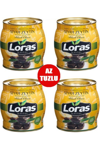 Gemlik Siyah Zeytin Teneke Süper 2000 gr 4'lü