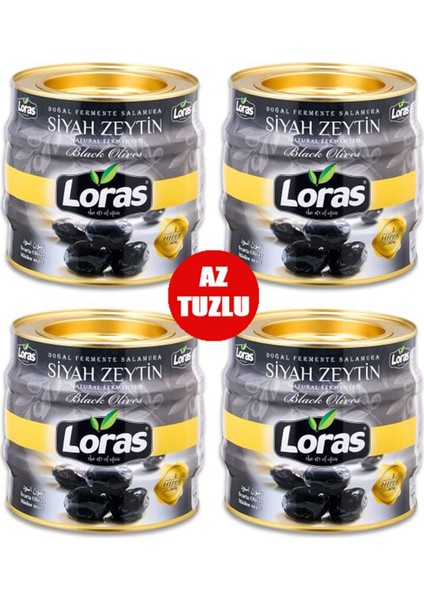 Gemlik Siyah Zeytin Teneke Hiper 1400 gr 4'lü
