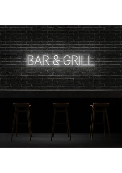 Bar Grill Neon LED Duvar Yazısı Dekoratif Duvar Aydinlatmasi Gece Lambası
