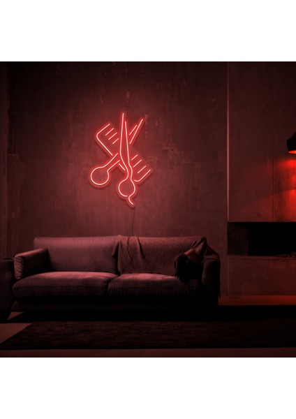 Erkek Berber Neon LED Duvar Yazısı Dekoratif Duvar Aydinlatmasi Gece Lambası