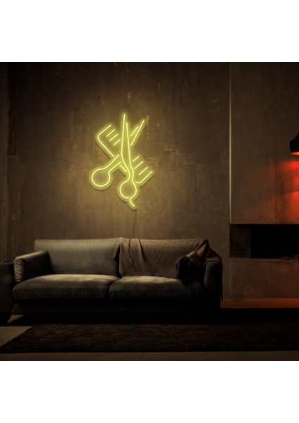 Erkek Berber Neon LED Duvar Yazısı Dekoratif Duvar Aydinlatmasi Gece Lambası