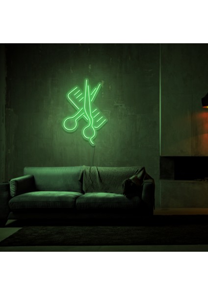 Erkek Berber Neon LED Duvar Yazısı Dekoratif Duvar Aydinlatmasi Gece Lambası