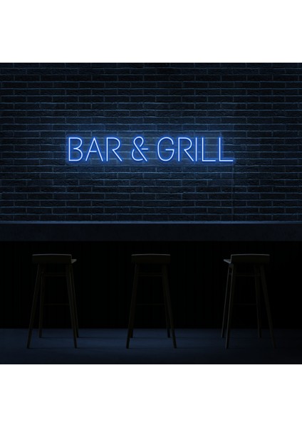 Bar Grill Neon LED Duvar Yazısı Dekoratif Duvar Aydinlatmasi Gece Lambası