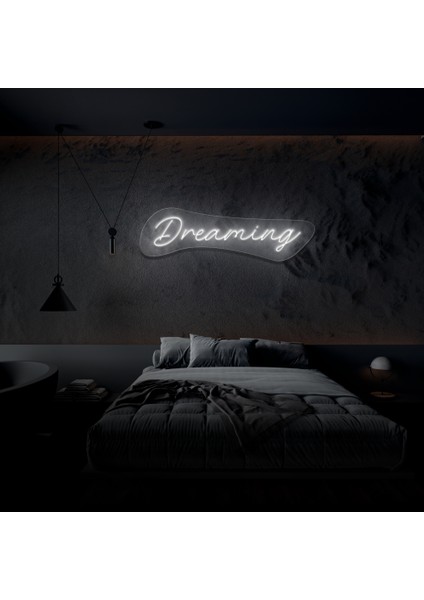 Dreaming Neon LED Duvar Yazısı Dekoratif Duvar Aydinlatmasi Gece Lambası