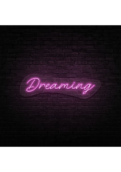 Dreaming Neon LED Duvar Yazısı Dekoratif Duvar Aydinlatmasi Gece Lambası