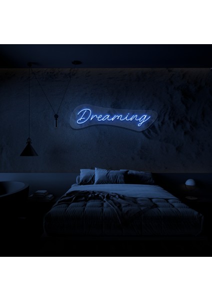Dreaming Neon LED Duvar Yazısı Dekoratif Duvar Aydinlatmasi Gece Lambası