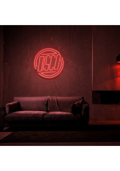 Disco Temalı Neon LED Duvar Yazısı Dekoratif Duvar Aydinlatmasi Gece Lambası
