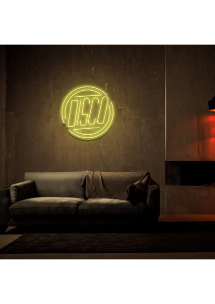 Disco Temalı Neon LED Duvar Yazısı Dekoratif Duvar Aydinlatmasi Gece Lambası