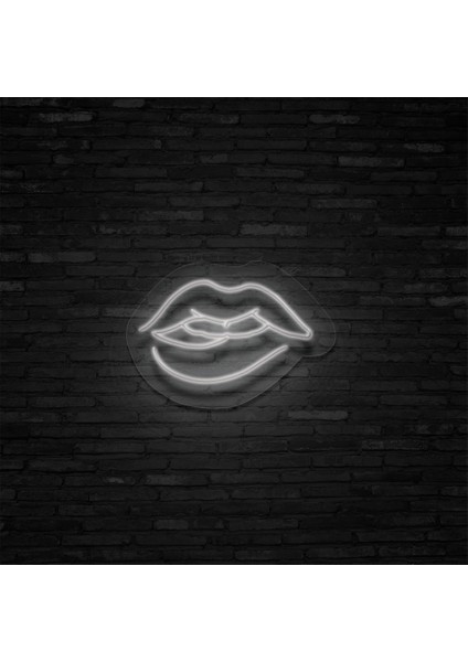 Dudak Temalı Neon LED Duvar Yazısı Dekoratif Duvar Aydinlatmasi Gece Lambası