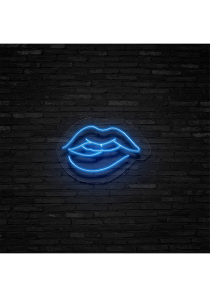 Dudak Temalı Neon LED Duvar Yazısı Dekoratif Duvar Aydinlatmasi Gece Lambası