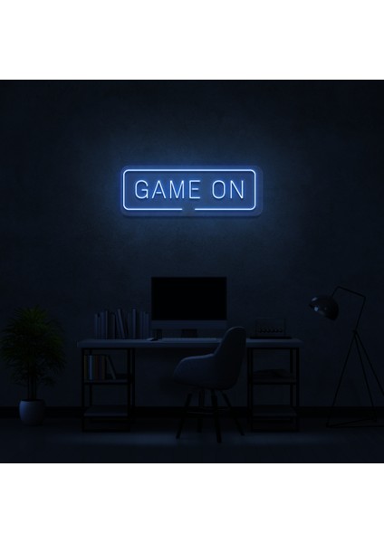 Game On Neon LED Duvar Yazısı Dekoratif Duvar Aydinlatmasi Gece Lambası
