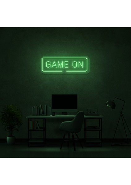 Game On Neon LED Duvar Yazısı Dekoratif Duvar Aydinlatmasi Gece Lambası