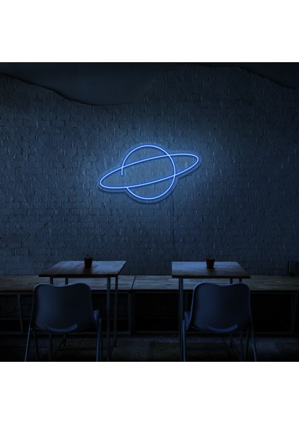 Gezegen Neon LED Duvar Yazısı Dekoratif Duvar Aydinlatmasi Gece Lambası