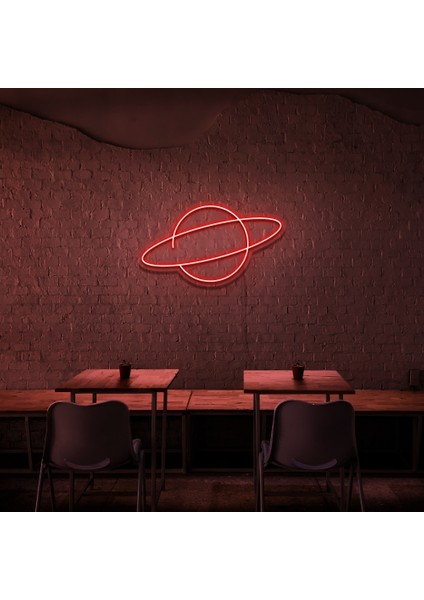 Gezegen Neon LED Duvar Yazısı Dekoratif Duvar Aydinlatmasi Gece Lambası