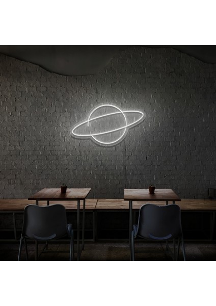 Gezegen Neon LED Duvar Yazısı Dekoratif Duvar Aydinlatmasi Gece Lambası