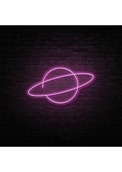 Gezegen Neon LED Duvar Yazısı Dekoratif Duvar Aydinlatmasi Gece Lambası