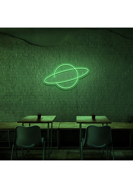 Gezegen Neon LED Duvar Yazısı Dekoratif Duvar Aydinlatmasi Gece Lambası