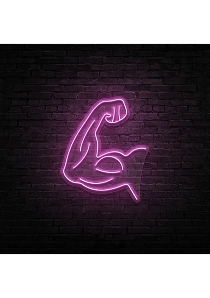 Gym Fitness Neon LED Duvar Yazısı Dekoratif Duvar Aydinlatmasi Gece Lambası