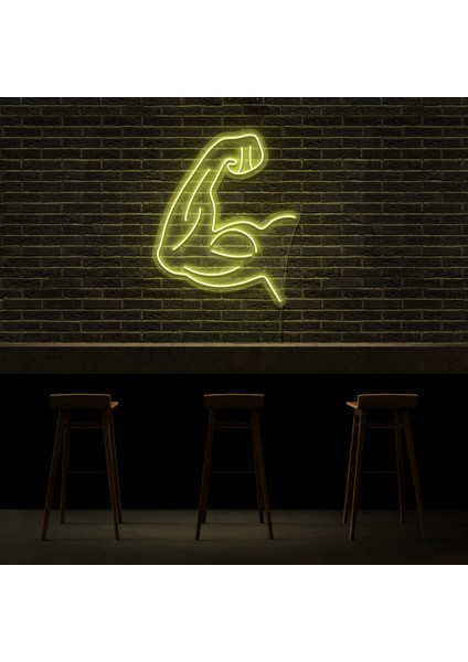 Gym Fitness Neon LED Duvar Yazısı Dekoratif Duvar Aydinlatmasi Gece Lambası