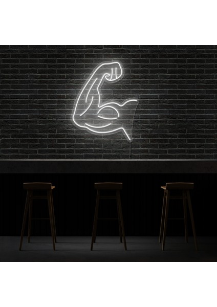 Gym Fitness Neon LED Duvar Yazısı Dekoratif Duvar Aydinlatmasi Gece Lambası