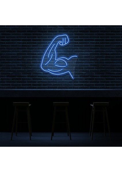 Gym Fitness Neon LED Duvar Yazısı Dekoratif Duvar Aydinlatmasi Gece Lambası