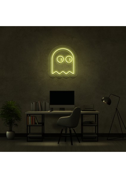 Hayalet Neon LED Duvar Yazısı Dekoratif Duvar Aydinlatmasi Gece Lambası