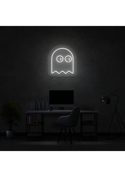 Hayalet Neon LED Duvar Yazısı Dekoratif Duvar Aydinlatmasi Gece Lambası