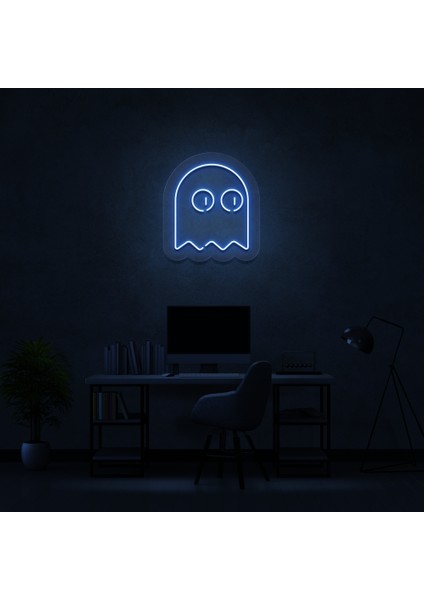 Hayalet Neon LED Duvar Yazısı Dekoratif Duvar Aydinlatmasi Gece Lambası