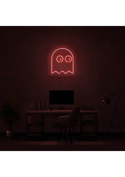 Hayalet Neon LED Duvar Yazısı Dekoratif Duvar Aydinlatmasi Gece Lambası