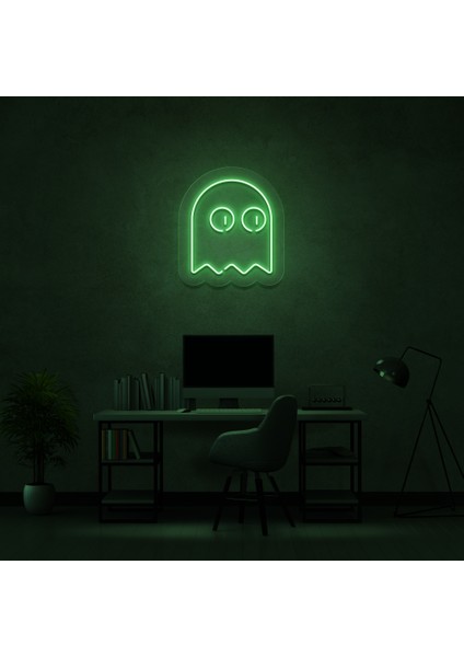 Hayalet Neon LED Duvar Yazısı Dekoratif Duvar Aydinlatmasi Gece Lambası