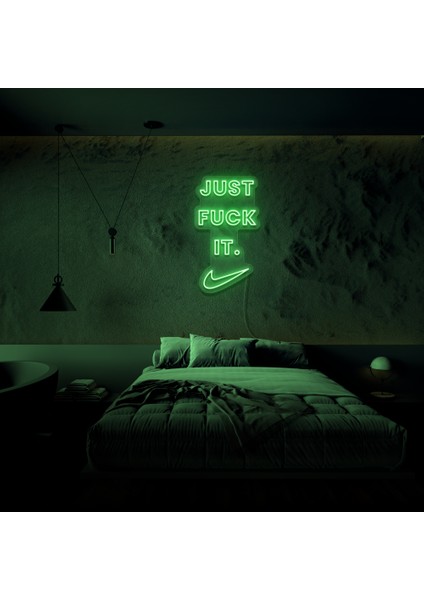 Just F It Neon LED Duvar Yazısı Dekoratif Duvar Aydinlatmasi Gece Lambası