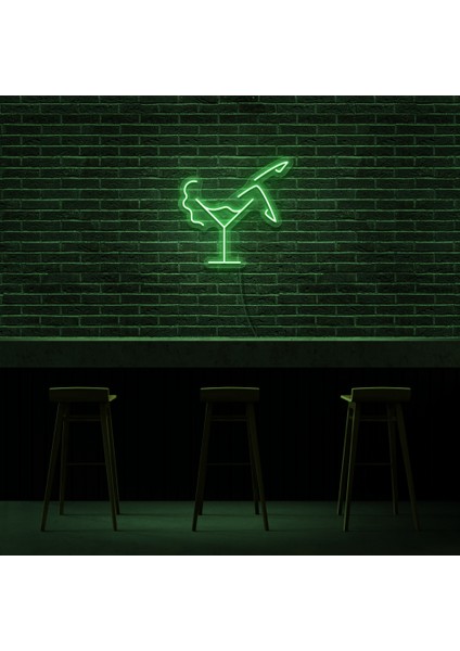 Kokteyl Neon LED Duvar Yazısı Dekoratif Duvar Aydinlatmasi Gece Lambası