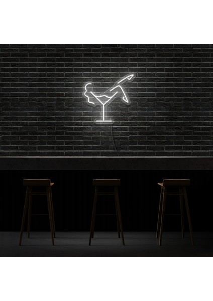 Kokteyl Neon LED Duvar Yazısı Dekoratif Duvar Aydinlatmasi Gece Lambası
