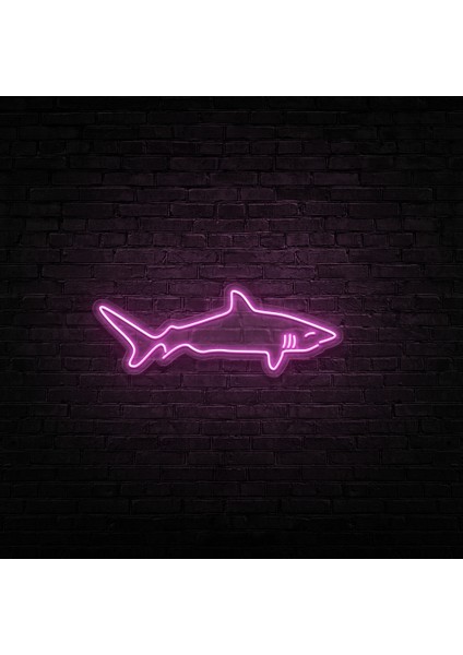 Köpek Balığı Neon LED Duvar Yazısı Dekoratif Duvar Aydinlatmasi Gece Lambası