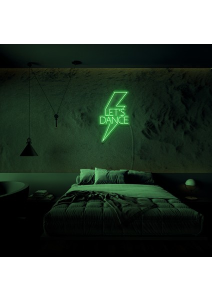 Lets Dance Neon LED Duvar Yazısı Dekoratif Duvar Aydinlatmasi Gece Lambası