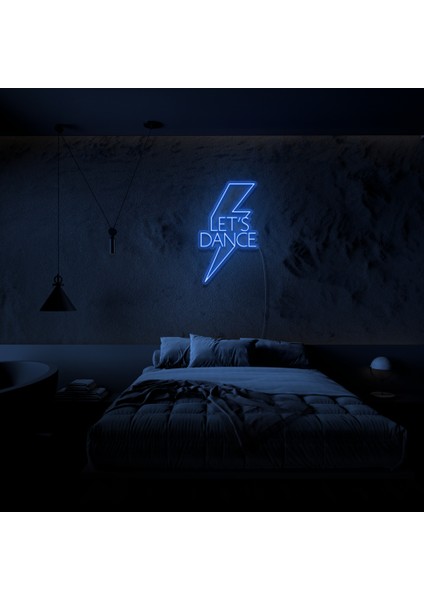 Lets Dance Neon LED Duvar Yazısı Dekoratif Duvar Aydinlatmasi Gece Lambası