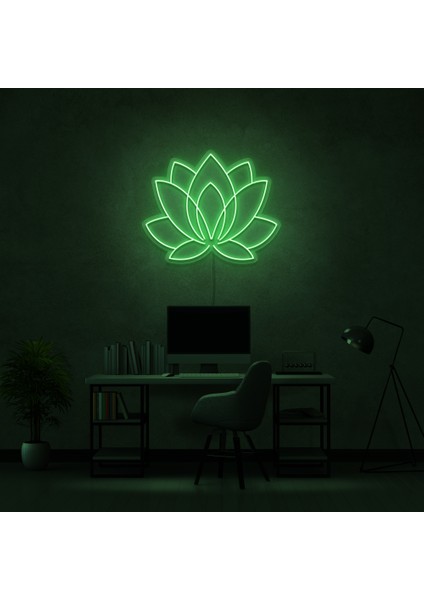 Lotus Çiçeği Çiçek Neon LED Duvar Yazısı Dekoratif Duvar Aydinlatmasi Gece Lambası