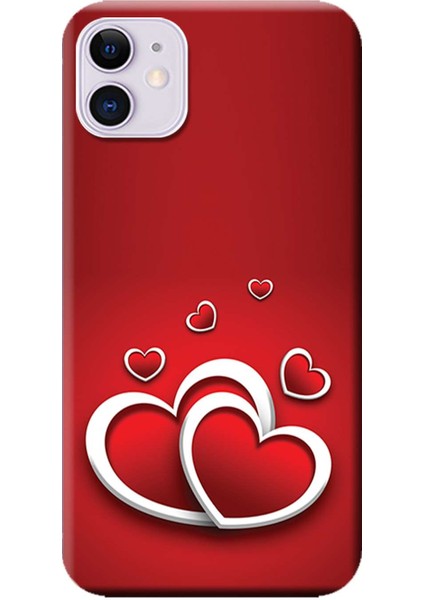 Apple iPhone 11 Kılıf Kalpler Baskılı Esnek TPU Silikon
